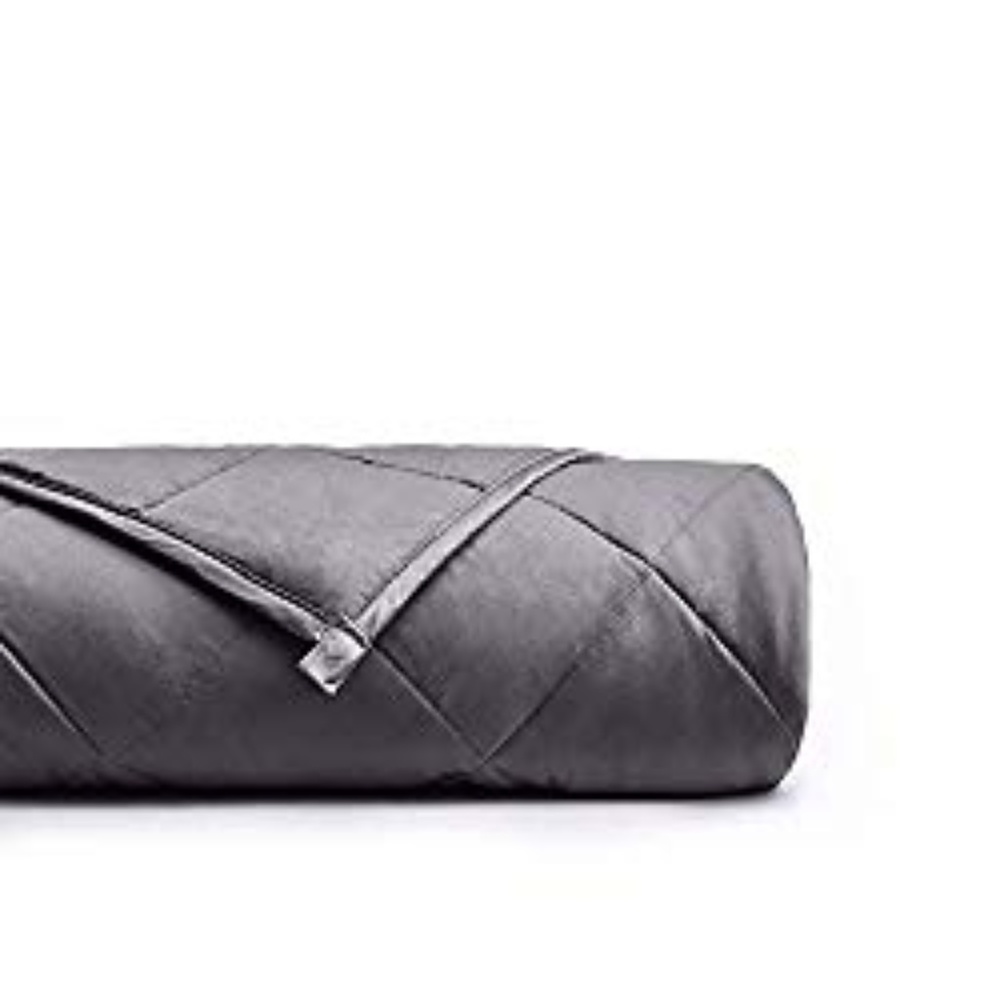 YNM Gray Weighted Blanket(15 LB, Friendly in Beds)